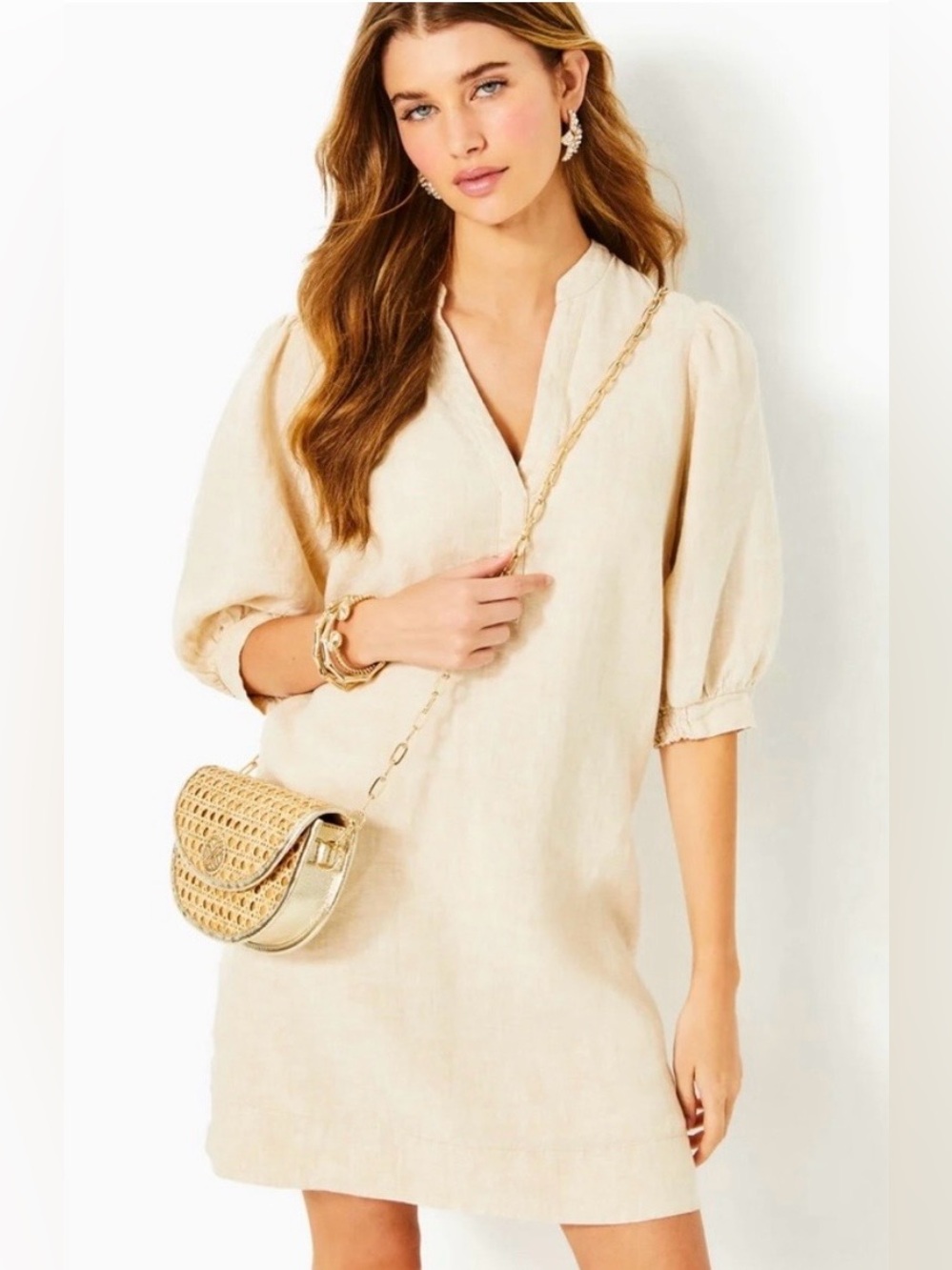 Lilly Pulitzer Mialeigh Dress 00 linen